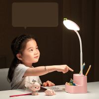 ✥❀ Rechargeable Modern Table Lamp For Student Reading Desk Lamp Study Lamp Flexo Touch Desk Light Pen Holder Candeeiros De Mesa