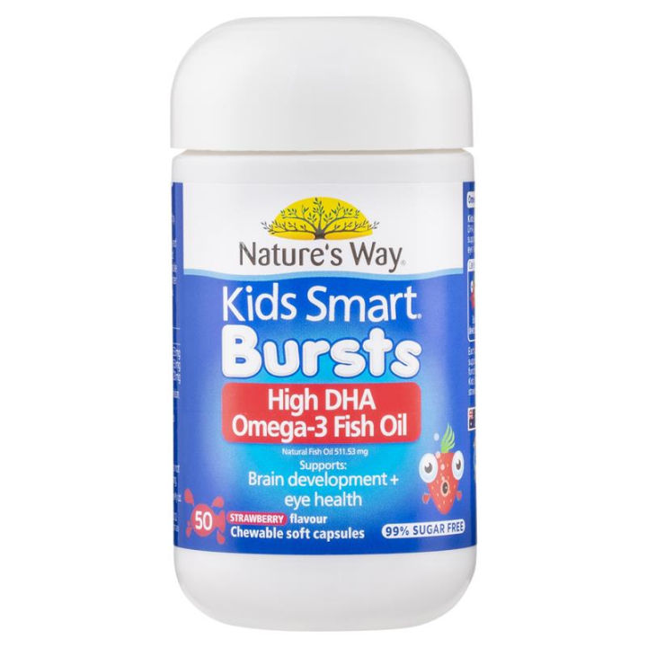 nature-s-way-kids-smart-omega-3-fish-oil-สตอเบอรรี่-50-แคปซูล-วิตามินสำหรับเด็ก-อาหารเสริมเด็ก-บำรุงสมอง-อาหารเสริม-อาหารสำหรับเด็ก