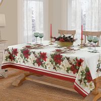 Fashion Border Christmas Fabric Tablecloth Christmas Tablecloth Fabric Table - Table Cloth - Aliexpress