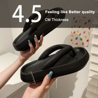 【CW】 Fashion Thick Platform Flip Flops Woman Beach Sandals Soft Vintage Anti-slip Slippers Couple Outdoor Summer Beach Eva Men Slides