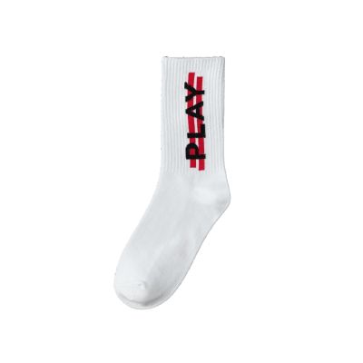 Alphabet Solid Running Socks Men Street Hip-hop Japanese Harajuku Cotton Men Mid-Calf Length Socks New Trend Skateboard Socks