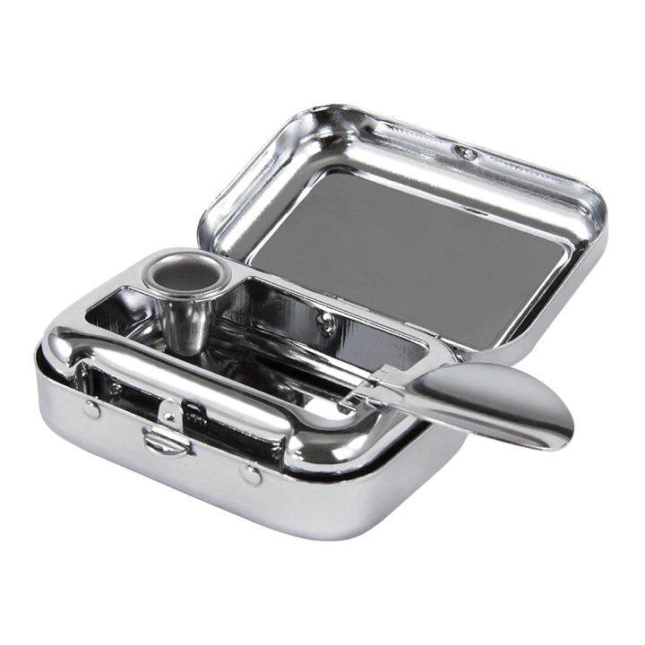 【Miss Lan】Portable Ashtray Stainless Steel Pocket Ashtray Mini Ashtray
