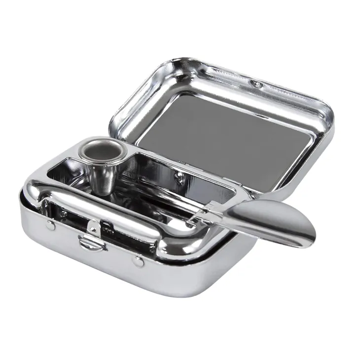 【SAWU】Portable Ashtray Stainless Steel Pocket Ashtray Mini Ashtray with