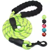 【FCL】◘ Hot 1.5M Leash Reflective Dog With Padded Handle Heavy Duty Training Durable Rope Leashes