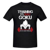 【Mens clothing】 Vintage Saiyan Goku Training GymDragonT เสื้อสำหรับผู้ชาย O NeckCotton T เสื้อ Anime Tees ผู้ใหญ่ Tops