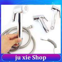 JuXie store 2 Types ABS Toilet Bathroom Hand Held Bidet Shower Sprayer Head Spray Spring Water Hose Clean Tube Home Tap