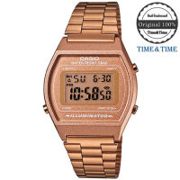 Time&amp;Time CASIO Standard นาฬิกาข้อมือ สีพิงค์โกล สายสแตนเลส รุ่น B640WC-5ADF