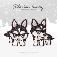 ✌✈ Erha Embroidery Husky Hot Cloth Stickers Clothes Decoration Diy Down Jacket Patch Patch Stickers Large Size