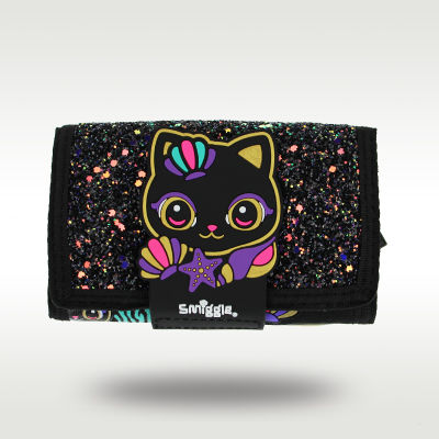 กระเป๋าเงินสำหรับเด็กออริจินอลของออสเตรเลียกระเป๋าคลัตช์แมวดำน่ารักสดใสถุงผ้าหลายชั้น Dompet Koin เด็กผู้หญิง5นิ้ว