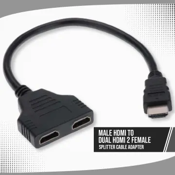 1080P Male HDMI To Dual HDMI 2 Female Y Splitter Cable Adapter for