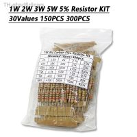 【hot】☂✟  150PCS 300PCS Resistor 1W 2W 5W 5  30Kinds X 10PCS Carbon Film Resistance 0.1-750 ohm Set 1k-820K 5PCS