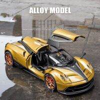 1/22 Pagani Huayra Dinastia โมเดลสปอร์ตมือถือโลหะอัลลอย Diecast Mainan Logam Sulasi Suara Ringan Koleksi Mainan-An Hadiah