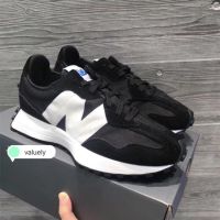 New Balancee New Rocking Real Shot 327 Black White Retro NB327 Mens Shoes Thick Suede Casual Sneakers