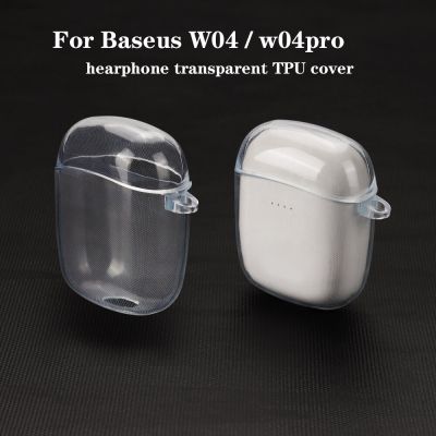 Silicone TPU Case For Baseus W04 / W04 PRO Cover Clear Earphone Cover Shockproof Hearphone Protect Box For Baseus W04pro fundas Wireless Earbud Cases