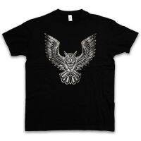 T-shirt เสื้อยืด พิมพ์ลายการ์ตูนนกฮูกน่ารัก สไตล์ฮิปสเตอร์ Elektro Tattoo Vogel Rockabella Pinup EuleS-5XL  W8CF