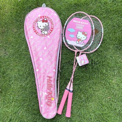 Authentic hello Kitty Hellokitty badminton racket pink cute girls to taps durable training feather