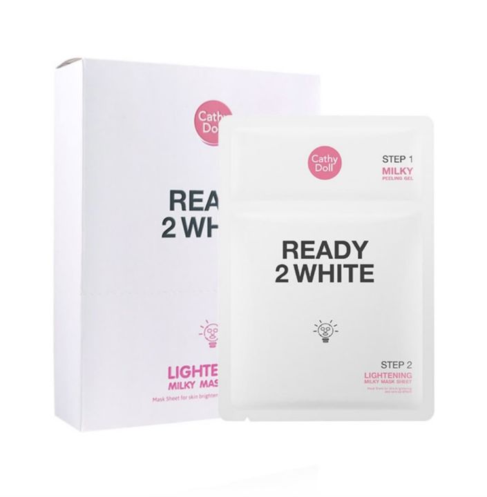 ของแท้100-cathy-doll-ready-2-white-mask-sheet-เคที่-ดอล-เรดดี้ทูไวท์-มาส์กชีท