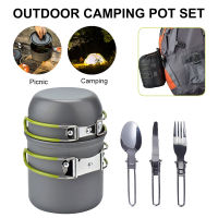 ⚡VIRWIR Outdoor Set Pot เครื่องครัวแบบพกพา1-2คนแคมป์ปิ้ง Set Pot Single Portable Set Pot