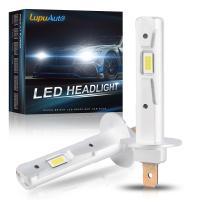 LupuAuto หลอดไฟหน้ารถ1:1 H3 Led Canbus 60W 12000Lm สีขาว6000K Mini สำหรับรถยนต์ซูเปอร์ไฟส่องสว่างชุดแผงวงจร2ชิ้น