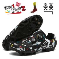 Hot Style MTB Flat Cycling Shoes Men Outdoor Racing Road Bike SPD Cleat Shoes Professional Self-Locking Bicycle Sneakers Unisex