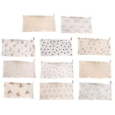 ❄✚✟ Q81A Baby Drooling Bib Face Towel Kid Bathing Towel Handkerchief Cotton Burp Cloth Soft Absorbent Washcloth with Hanging-Rope