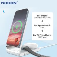 ZZOOI 3 in 1 15W Fast Wireless Charger Qi Charging Dock Station For iPhone 14 13 12 11 Pro MAX XR X 8 Apple Watch 8 7 6 SE AirPods Pro