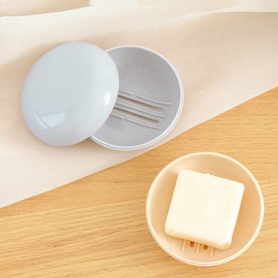 Household Soap Dishes Portable Travel Soap Box Waterproof Round Proof Stylish Compact Easy Carry Bathroom Storage Sealed Box Soap Dishes