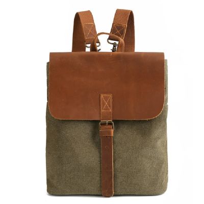 M368 European and American 5 Colors Canvas Backpack Women 2019 New Arrive Retro Crazy Horse Leather Backpack Computer Backpack