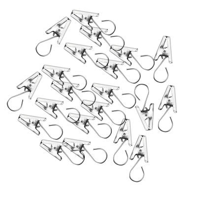 100pcs Curtain Clips Durable Pratical Convenient Curtain Hook Bathroom Accessories for Bedroom Outdoor Hanging Wire Holder