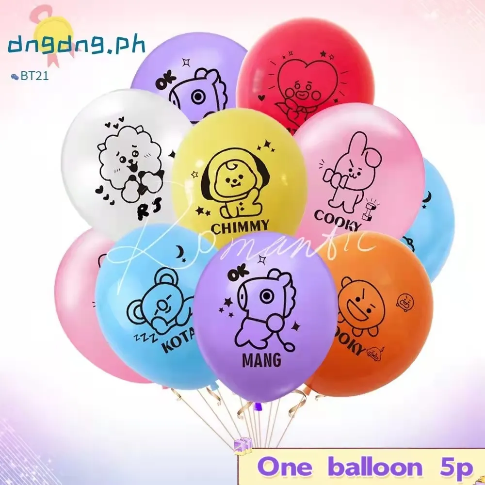 BTS Kpop Bt21 Latex Balloon Birthday Party Decoration Baby Shower  Background Decorations Supplies Needs | Lazada PH