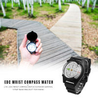 EDC Wrist Compass Watch Save Time and Energy for Convenience Outdoor Survival Bracelet for Climbing Sports Black