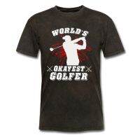 ใหม่เสื้อยืดแฟชั่นผู้ชายพิมพ์ลาย Worlds Okayest Golfer  USYI