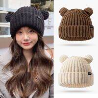 【YD】 2022 Color Knitted Ears Wool Hat Adult Soft Thicken Outdoor Ear Protection for Warmth Female