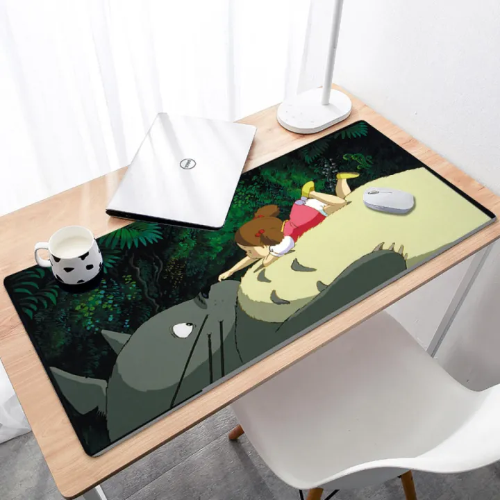 Cool Totoro Ok กาแฟเมาส์สำนักงาน Gamer แผ่นรองเมาส์แบบนุ่มขนาดใหญ่เมาส์ ...