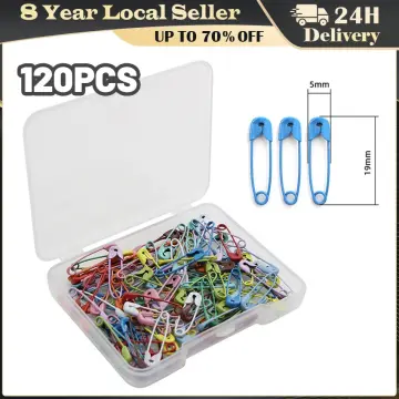 120 Pcs 19mm Safety Pins, Mini Safety Pins Metal Safety Pins for Art Craft  Sewing Jewelry Making (Yellow)