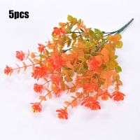 Vibrantly Colored Artificial Flowers Plastic Fake Plants Outdoor Decoration