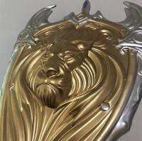 1:1ฮาโลวีน56ซม. คอสเพลย์ Prop Gold Lion Heart Shield PU อาวุธภาพยนตร์เกมอะนิเมะ Cos เด็กบทบาทเล่น Gift