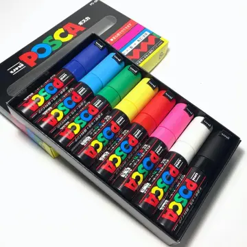 Uni Posca Paint Marker Full Range Bundle Set , Mitsubishi Poster Colour All Color Marking Pen Medium Point ( PC-5M ) 29 Colours