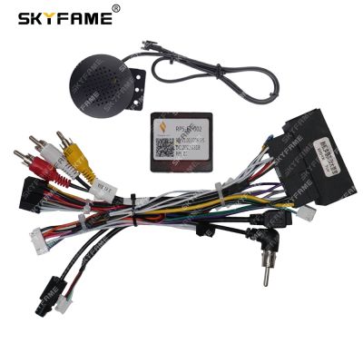 SKYFAME Car 16pin Wiring Harness Adapter Canbus Box Decoder For Fiat 500 Cabrio 500C 2015-2020 Android Radio Power Cable