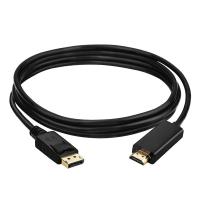 สายอะแดปเตอร์ 1.8 เมตร DP กับสาย HDMI ชายกับชาย DisplayPort เป็น HDMI แปลงวิดีโอเสียงอะแดปเตอร์เคเบิ้ลสำหรับ PC HDTV โปรเจคเตอร์แล็ปท็อป 1080 จุด