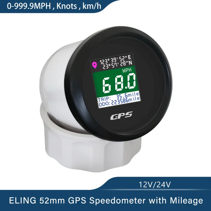ELING HD กันน้ำ52มม. 85มม. Digital GPS Speedometer ODO พร้อมลองจิจูด