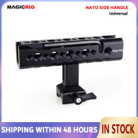 2021MAGICRIG Quick Release NATO Cheese Handle Grip with Two Cold Shoe Mount for DSLR Camera Cage Camcorder Cage Rig