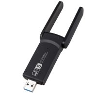 2.4G 5.8G USB3.0 Dual Band Wireless LAN Adapter Black Antenna Wifi Receiver For Desktop Laptop Wireless LAN Adapter