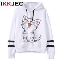 ✽❖☾ cat Winter New men stripe sweater Oversized Anime male Letter Harajuku Printed white Thick