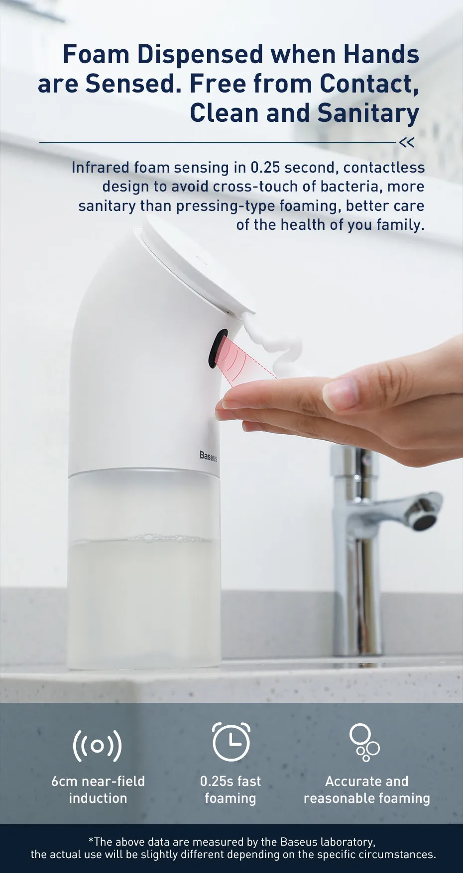 Baseus Distributeur automatique de savon liquide-2