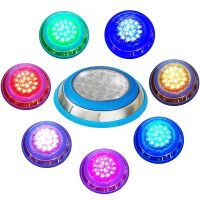 6W 9W 12W LED Lens Pool Light IP68 Waterproof 12V Outdoor RGB Underwater Light Round Fountain Colorful Light