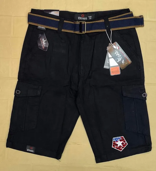 TRIBAL 6 POCKET HIGH QUALITY BRANDED OVERRUN CARGO SHORT 100 COTTON