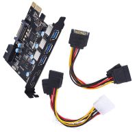 1 Set PCIE to 5 Ports USB3.0 Converter Internal USB 3.0