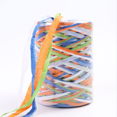 80MRoll Color Paper Rope Raffia Ribbon Decoration Cords Candy Gift Packing Scrapbooking Crafts String Wedding Party Decoration