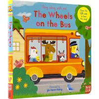 Sing along with me - the wheels on the bus nursery rhyme mechanism book paper board book English story picture book childrens Enlightenment English original imported childrens book